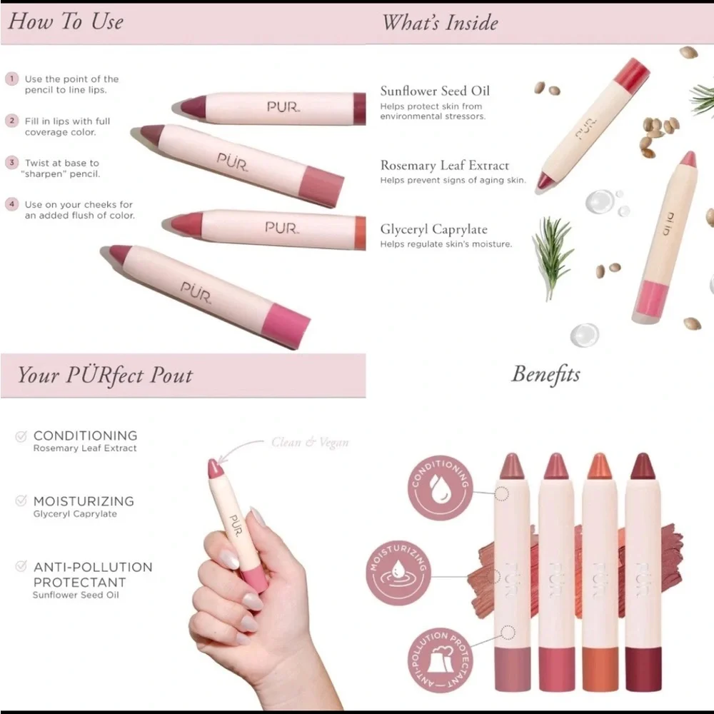 NIB PÜR‎ COSMETICS “Silky Pout” Creamy Lip Chubby (So Peachy) NIB